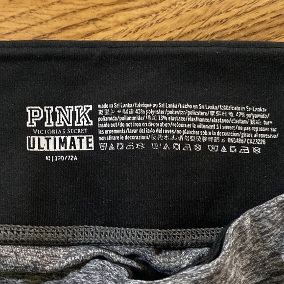 Pink capri leggings, Heather grey, size M - Picture 2 of 2